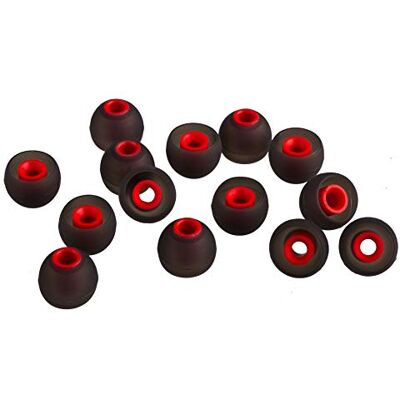 Xcessor (L 7 Pares (14 Piezas) de Silicona de Reemplazo en Los Auriculares de Oído, Auriculares de Tamaño Grande. Auriculares de Reemplazo para los Populares Auriculares Intrauditivos. Negro/Rojo Xcessor (L 7 Pares (14 Piezas) de Silicona de Reemplazo en Los Auriculares de Oído, Auriculares de Tamaño Grande. Auriculares de Reemplazo para los Populares Auriculares Intrauditivos. Negro/Rojo