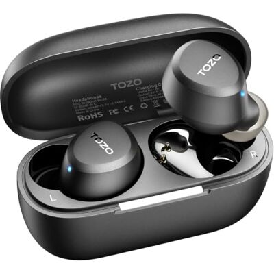 TOZO A1 Auriculares Inalámbricos Bluetooth, Ideales para oídos pequeños ORIGX Acústico, 3.7g Ultraligeros, Estuche Portátil, 32H Reproducción, 32 EQs en App, Sonido Estéreo para Deporte y Viaje TOZO A1 Auriculares Inalámbricos Bluetooth, Ideales para oídos pequeños ORIGX Acústico, 3.7g Ultraligeros, Estuche Portátil, 32H Reproducción, 32 EQs en App, Sonido Estéreo para Deporte y Viaje