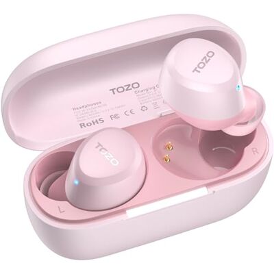 TOZO A1 Auriculares Inalámbricos Bluetooth, Ideales para oídos pequeños ORIGX Acústico, 3.7g Ultraligeros, Estuche Portátil, 32H Reproducción, 32 EQs en App, Sonido Estéreo para Deporte y Viaje TOZO A1 Auriculares Inalámbricos Bluetooth, Ideales para oídos pequeños ORIGX Acústico, 3.7g Ultraligeros, Estuche Portátil, 32H Reproducción, 32 EQs en App, Sonido Estéreo para Deporte y Viaje