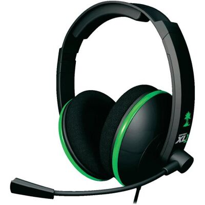 Turtle Beach Ear Force XL Auriculares de diadema cerrados USB (con micrófono, control remoto integrado, USB), negro y verde Turtle Beach Ear Force XL Auriculares de diadema cerrados USB (con micrófono, control remoto integrado, USB), negro y verde