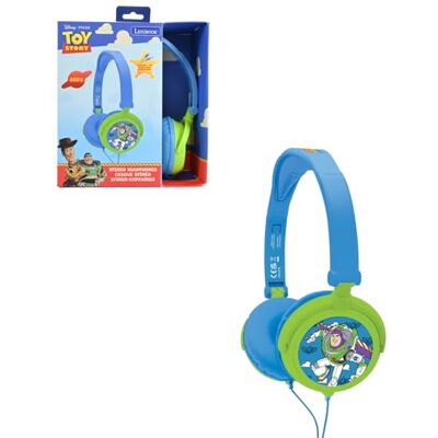 LEXIBOOK , Toy Story, Auriculares, Con cable, plegable, volumen limitado seguro, diadema ajustable, azul/verde LEXIBOOK , Toy Story, Auriculares, Con cable, plegable, volumen limitado seguro, diadema ajustable, azul/verde