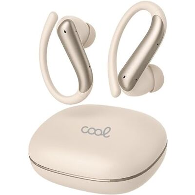 Cool Auriculares Stereo Bluetooth Earbuds Gym ANC Beige Cool Auriculares Stereo Bluetooth Earbuds Gym ANC Beige