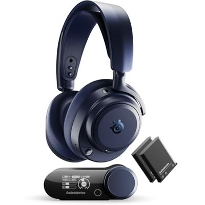 SteelSeries Arctis Nova Pro Omni Auriculares inalámbricos de alta resolución, 96Hz/24bits, ANC, ClearCast Pro, IA contra ruido, aplicación, 2,4 GHz + BT, OmniPlay PC+PlayStation+Xbox Midnight Blue SteelSeries Arctis Nova Pro Omni Auriculares inalámbricos de alta resolución, 96Hz/24bits, ANC, ClearCast Pro, IA contra ruido, aplicación, 2,4 GHz + BT, OmniPlay PC+PlayStation+Xbox Midnight Blue