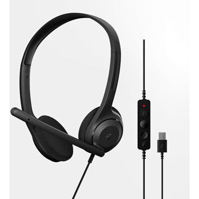 EPOS C1 Auriculares USB-A Cableados Micrófono con Cancelación de Ruido, Sonido Mejorado, Diseño On-Ear, Certificado Chrome, Plug-and-Play, Compatible con PC y Portátil, para Trabajo y Videollamadas EPOS C1 Auriculares USB-A Cableados Micrófono con Cancelación de Ruido, Sonido Mejorado, Diseño On-Ear, Certificado Chrome, Plug-and-Play, Compatible con PC y Portátil, para Trabajo y Videollamadas