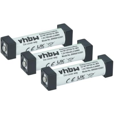 vhbw 3X batería Compatible con Sony MDR-RF800RK MDR-IF140K, MDR-IF140, MDR-RF800R auriculares inalámbricos, cascos (700 mAh, 1,2 V, NiMH) vhbw 3X batería Compatible con Sony MDR-RF800RK MDR-IF140K, MDR-IF140, MDR-RF800R auriculares inalámbricos, cascos (700 mAh, 1,2 V, NiMH)