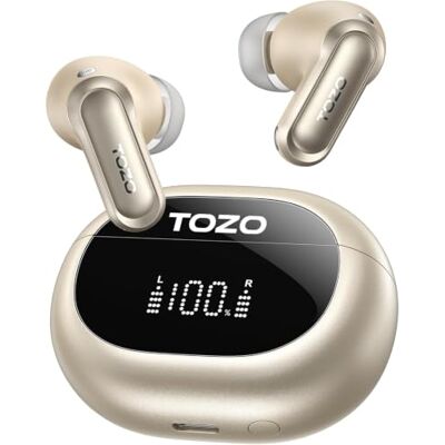 TOZO NC20 Auriculares Inalámbricos Bluetooth 6.0, Sonido LDAC Hi-Res ANC adaptable, 6 mics llamadas claras, app con EQ y asistente IA, carga rápida e inalámbrica, detección de uso,gran autonomía TOZO NC20 Auriculares Inalámbricos Bluetooth 6.0, Sonido LDAC Hi-Res ANC adaptable, 6 mics llamadas claras, app con EQ y asistente IA, carga rápida e inalámbrica, detección de uso,gran autonomía