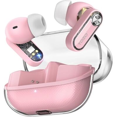 TOZO Crystal Pods Auriculares Inalámbricos Bluetooth 5.4,Estilo Cristalino Diseño Transparente Vanguardista, 35H batería, ANC Híbrida+6 Mic ENC, OrigX 2.0 Sonido Hi-Fi, 32 EQ, ideal para metro&deporte TOZO Crystal Pods Auriculares Inalámbricos Bluetooth 5.4,Estilo Cristalino Diseño Transparente Vanguardista, 35H batería, ANC Híbrida+6 Mic ENC, OrigX 2.0 Sonido Hi-Fi, 32 EQ, ideal para metro&deporte