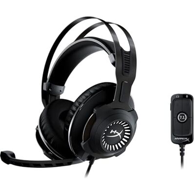 HyperX Cloud Revolver – Auriculares para juegos con sonido envolvente 7.1, exclusiva espuma viscoelástica, cuero sintético de calidad, micrófono extraíble con cancelación de ruido HyperX Cloud Revolver – Auriculares para juegos con sonido envolvente 7.1, exclusiva espuma viscoelástica, cuero sintético de calidad, micrófono extraíble con cancelación de ruido