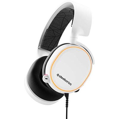 SteelSeries Arctis 5 Auriculares De Juego Iluminados Por RGB Dts Headphone:X V2.0 Surround Para PC, Playstation 5 Y PlayStation 4 Blanco SteelSeries Arctis 5 Auriculares De Juego Iluminados Por RGB Dts Headphone:X V2.0 Surround Para PC, Playstation 5 Y PlayStation 4 Blanco