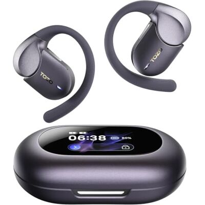 TOZO Open X2 Pro Auriculares Abiertos, Audio Espacial 3D Seguimiento Cabeza LDAC Hi-Res 15.4mm, Audio Espacial, Pantalla Táctil 1.75", Doble Eje Ajustable, IPX7, 36H, App EQ, IA y Salud Cervical TOZO Open X2 Pro Auriculares Abiertos, Audio Espacial 3D Seguimiento Cabeza LDAC Hi-Res 15.4mm, Audio Espacial, Pantalla Táctil 1.75", Doble Eje Ajustable, IPX7, 36H, App EQ, IA y Salud Cervical