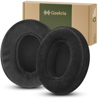GEEKRIA Pro Almohadillas de Repuesto de Terciopelo Extra Gruesas, compatibles con Sony MDR-7506, MDR-V6, MDR-V7, MDR-CD900ST (Almohadillas para los oídos) (Negro) GEEKRIA Pro Almohadillas de Repuesto de Terciopelo Extra Gruesas, compatibles con Sony MDR-7506, MDR-V6, MDR-V7, MDR-CD900ST (Almohadillas para los oídos) (Negro)