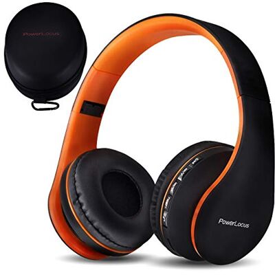 PowerLocus P1 Auriculares Bluetooth inalambricos de Diadema Cascos Plegables, Casco Bluetooth con Sonido Estéreo con Conexión a Bluetooth Inalámbrico y Cable para Movil, PC, Tablet Naranja PowerLocus P1 Auriculares Bluetooth inalambricos de Diadema Cascos Plegables, Casco Bluetooth con Sonido Estéreo con Conexión a Bluetooth Inalámbrico y Cable para Movil, PC, Tablet Naranja