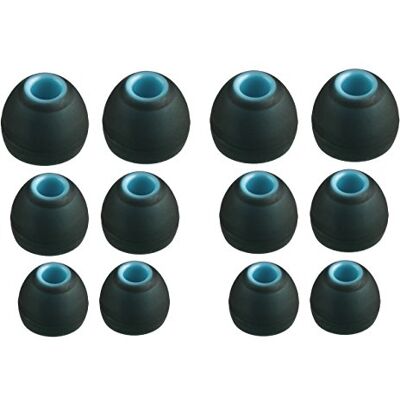 Xcessor (S/M/L) 6 Pares (12 Piezas) de Reemplazo de Silicona en Auriculares intrauditivos Auriculares de tamaño S/M/L. Reemplazo de Auriculares para Auriculares Populares intrauditivos. Negro/Azul Xcessor (S/M/L) 6 Pares (12 Piezas) de Reemplazo de Silicona en Auriculares intrauditivos Auriculares de tamaño S/M/L. Reemplazo de Auriculares para Auriculares Populares intrauditivos. Negro/Azul