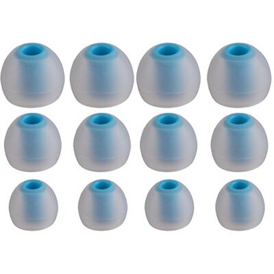 Xcessor (S/M/L 6 Pares (12 Piezas) de Reemplazo de Silicona en Auriculares intrauditivos Auriculares. Reemplazo de Auriculares para Auriculares intrauditivos. Transparente/Azul Xcessor (S/M/L 6 Pares (12 Piezas) de Reemplazo de Silicona en Auriculares intrauditivos Auriculares. Reemplazo de Auriculares para Auriculares intrauditivos. Transparente/Azul
