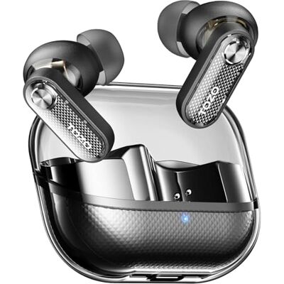 TOZO Crystal Pods Auriculares Inalámbricos Bluetooth 5.4,Estilo Cristalino Diseño Transparente Vanguardista, 35H batería, ANC Híbrida+6 Mic ENC, OrigX 2.0 Sonido Hi-Fi, 32 EQ, ideal para metro&deporte TOZO Crystal Pods Auriculares Inalámbricos Bluetooth 5.4,Estilo Cristalino Diseño Transparente Vanguardista, 35H batería, ANC Híbrida+6 Mic ENC, OrigX 2.0 Sonido Hi-Fi, 32 EQ, ideal para metro&deporte