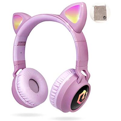 PowerLocus Auriculares Bluetooth de Diadema para niños, Cascos Bluetooth Inalámbricos, Auditiva Límite de 85DB, Sonido Estéreo, con Micrófono, Micro SD, Plegable, Estuche Cascos para Movil, Tablet,PC PowerLocus Auriculares Bluetooth de Diadema para niños, Cascos Bluetooth Inalámbricos, Auditiva Límite de 85DB, Sonido Estéreo, con Micrófono, Micro SD, Plegable, Estuche Cascos para Movil, Tablet,PC