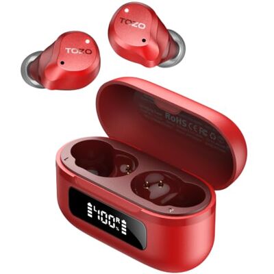 TOZO NC9 Auriculares Inalambricos Bluetooth 5.3,45dB ANC Híbrido Adaptativo 60H batería pantalla, OrigX 2.0 Inmersivo, 32 EQs, 6 Mics ENC, Modo Transparente, IPX8, ajuste cómodo para oficina y deporte TOZO NC9 Auriculares Inalambricos Bluetooth 5.3,45dB ANC Híbrido Adaptativo 60H batería pantalla, OrigX 2.0 Inmersivo, 32 EQs, 6 Mics ENC, Modo Transparente, IPX8, ajuste cómodo para oficina y deporte
