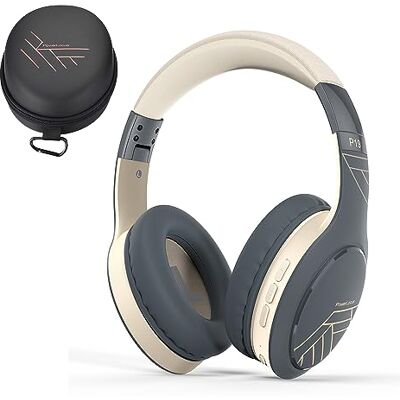 PowerLocus Auriculares Inalámbricos Bluetooth, Cascos Inalambricos con 60 Horas de Reproducción, 3-EQ Modos, Hi-Fi Sonido, Cascos Plegables con Micrófono, Auriculares Inalambricos Diadema de Tela PowerLocus Auriculares Inalámbricos Bluetooth, Cascos Inalambricos con 60 Horas de Reproducción, 3-EQ Modos, Hi-Fi Sonido, Cascos Plegables con Micrófono, Auriculares Inalambricos Diadema de Tela
