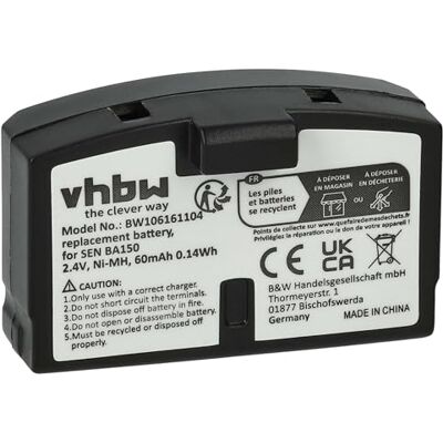 vhbw 1x Batería reemplaza Sennheiser BA151 BA150, BA152 para auriculares inalámbricos, cascos (60 mAh, 2,4 V, NiMH) vhbw 1x Batería reemplaza Sennheiser BA151 BA150, BA152 para auriculares inalámbricos, cascos (60 mAh, 2,4 V, NiMH)