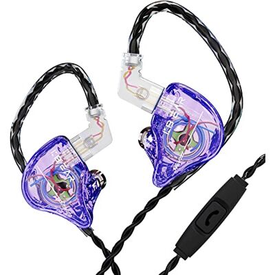 Yinyoo Kbear Storm Aurphones in Ear Monitor para cantantes Músicos de bateristas, auriculares con cable de alta resa en los auriculares para orejas IEM personalizadas, desmontable a OFC Cable plateado Yinyoo Kbear Storm Aurphones in Ear Monitor para cantantes Músicos de bateristas, auriculares con cable de alta resa en los auriculares para orejas IEM personalizadas, desmontable a OFC Cable plateado