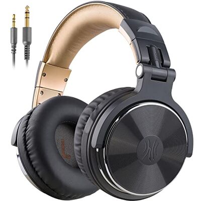 OneOdio Pro 10 Auriculares con Cable Hi-Res para Estudio DJ Drivers de 50 mm, cables 3,5/6,35 mm extraíbles, micrófono integrado, almohadillas suaves y SharePort para grabación y mezcla OneOdio Pro 10 Auriculares con Cable Hi-Res para Estudio DJ Drivers de 50 mm, cables 3,5/6,35 mm extraíbles, micrófono integrado, almohadillas suaves y SharePort para grabación y mezcla