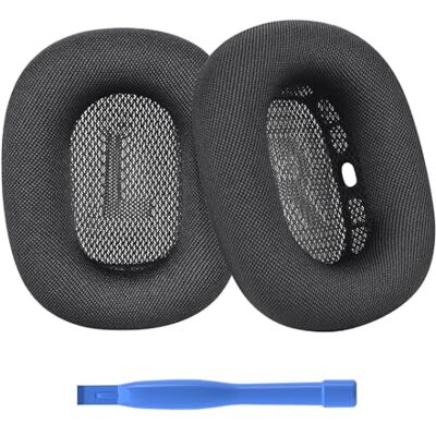 MMOBIEL Almohadillas de Repuesto para AirPods MAX Auriculares de Premium Mesh Fabric Almohadilla Auriculares con Capa de Silicona Cascos Cojines Gris MMOBIEL Almohadillas de Repuesto para AirPods MAX Auriculares de Premium Mesh Fabric Almohadilla Auriculares con Capa de Silicona Cascos Cojines Gris