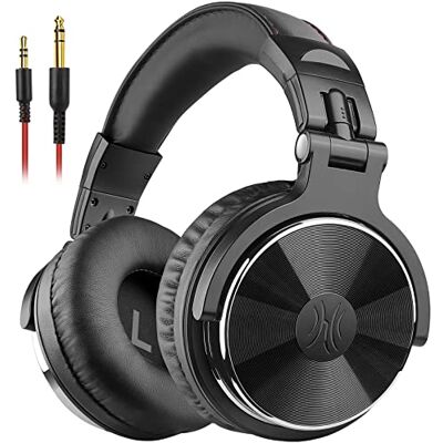 OneOdio Pro 10 Auriculares con Cable Hi-Res para Estudio DJ Drivers de 50 mm, cables 3,5/6,35 mm extraíbles, micrófono integrado, almohadillas suaves y SharePort para grabación y mezcla OneOdio Pro 10 Auriculares con Cable Hi-Res para Estudio DJ Drivers de 50 mm, cables 3,5/6,35 mm extraíbles, micrófono integrado, almohadillas suaves y SharePort para grabación y mezcla