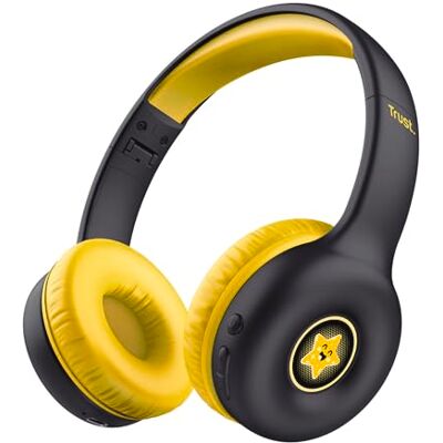 Trust Nouna Auriculares Inalambricos Bluetooth para Niños 4-10 Años, Límite de Volumen (85dB), Cascos Plegables con Micrófono y Adhesivos, Batería de 15h, Headset para Switch, Tablet, Negro Trust Nouna Auriculares Inalambricos Bluetooth para Niños 4-10 Años, Límite de Volumen (85dB), Cascos Plegables con Micrófono y Adhesivos, Batería de 15h, Headset para Switch, Tablet, Negro