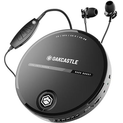 Oakcastle CD10 Reproductor CD Portatil con Batería de 7 Horas de Duración Discman CD Portatil con Controles de Audio y Discman Auriculares Compatible con el Coche Diskman Antichoque Oakcastle CD10 Reproductor CD Portatil con Batería de 7 Horas de Duración Discman CD Portatil con Controles de Audio y Discman Auriculares Compatible con el Coche Diskman Antichoque