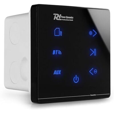 Power Dynamics Powerline A50B Amplificador empotrable Bluetooth Negro Pantalla táctil, reproducción USB y microSD, control mediante app, instalación empotrada Power Dynamics Powerline A50B Amplificador empotrable Bluetooth Negro Pantalla táctil, reproducción USB y microSD, control mediante app, instalación empotrada