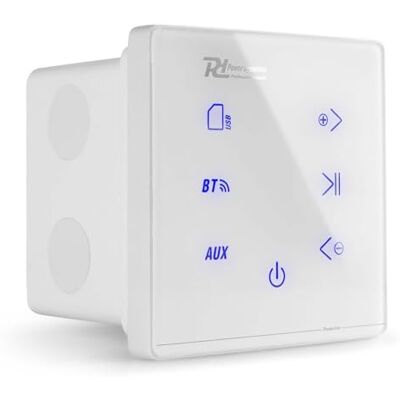 Power Dynamics Powerline A50W Amplificador empotrable Bluetooth Blanco Pantalla táctil, reproducción USB y microSD, control mediante app, instalación empotrada Power Dynamics Powerline A50W Amplificador empotrable Bluetooth Blanco Pantalla táctil, reproducción USB y microSD, control mediante app, instalación empotrada