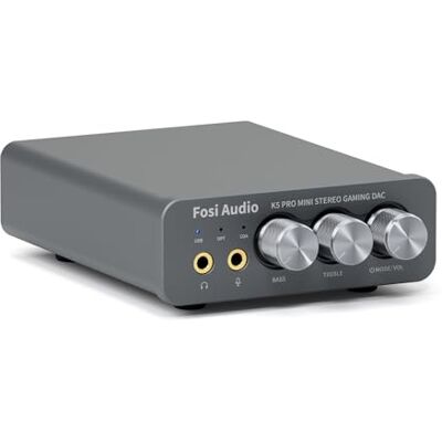 Fosi Audio K5 Pro Amplificador de Auriculares, Gaming DAC Mini Hi-Fi Estéreo Conversor de Audio Digital a Analógico USB Tipo C/Óptico/Coaxial, Compatible con PS5/PC/MAC/Ordenador Fosi Audio K5 Pro Amplificador de Auriculares, Gaming DAC Mini Hi-Fi Estéreo Conversor de Audio Digital a Analógico USB Tipo C/Óptico/Coaxial, Compatible con PS5/PC/MAC/Ordenador