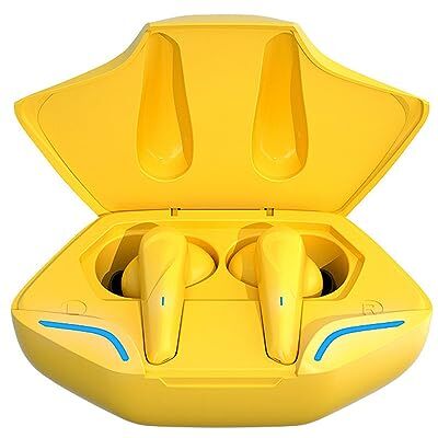 Genérico Gamer Headset x15pro Wireless   HiFi Sound Quality   Bluetooth 5.0   Dual-Mode for Gaming or Music   Waterproof   Long Battery Life   Comfortable Wear   (Yellow)