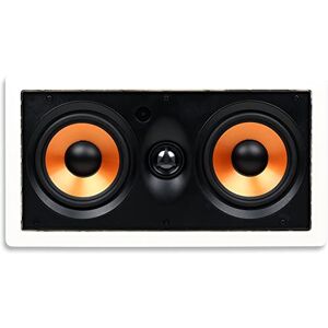 Micca Altavoz Central de 2 vías para empotrar en Pared, Doble woofer de 13,3 cm, diseño MTM LCR, Agudos de cúpula de Seda de 2,5 cm orientable, Blanco, pintable, para Cine y Audio en casa Micca Altavoz Central de 2 vías para empotrar en Pared, Doble woofer de 13,3 cm, diseño MTM LCR, Agudos de cúpula de Seda de 2,5 cm orientable, Blanco, pintable, para Cine y Audio en casa