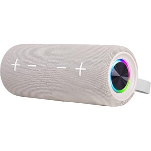 Trevi Altavoz inalámbrico portátil 2 x 15 W estéreo con woofer pasivos, IPX5 Impermeable, Reproductor MP3 Micro SD, AUX-IN, Disco Ligero y Altavoces separables, Beige Trevi Altavoz inalámbrico portátil 2 x 15 W estéreo con woofer pasivos, IPX5 Impermeable, Reproductor MP3 Micro SD, AUX-IN, Disco Ligero y Altavoces separables, Beige