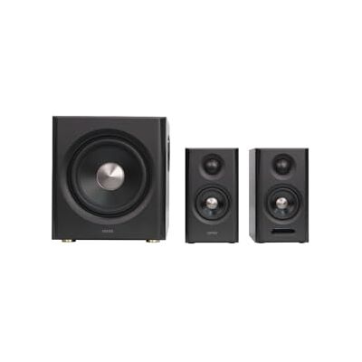 Edifier Sistema de Altavoces Hi‑Res 2.1 – 150 W RMS, subwoofer inalámbrico de 5,8 GHz, HDMI eARC, LDAC Bluetooth 6.0, USB-C, óptico, coaxial, Tri‑Amp DSP y diseño Premium (decoración de Nogal) Edifier Sistema de Altavoces Hi‑Res 2.1 – 150 W RMS, subwoofer inalámbrico de 5,8 GHz, HDMI eARC, LDAC Bluetooth 6.0, USB-C, óptico, coaxial, Tri‑Amp DSP y diseño Premium (decoración de Nogal)