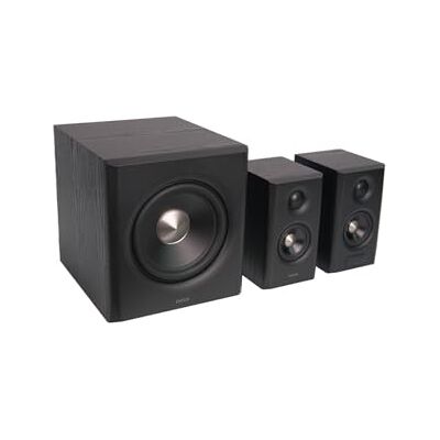 Edifier Sistema de altavoces S355DB 2.1 Hi‑Res – 150 W RMS, subwoofer inalámbrico de 5,8 GHz, HDMI eARC, LDAC Bluetooth 6.0, USB‑C, óptico, coaxial, tri-amp DSP, diseño premium (negro) Edifier Sistema de altavoces S355DB 2.1 Hi‑Res – 150 W RMS, subwoofer inalámbrico de 5,8 GHz, HDMI eARC, LDAC Bluetooth 6.0, USB‑C, óptico, coaxial, tri-amp DSP, diseño premium (negro)