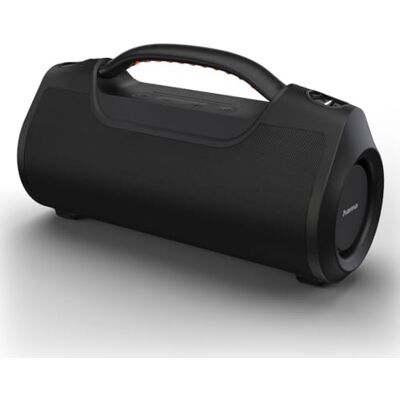 Hama Altavoz móvil inalámbrico IPX6, estéreo, Bluetooth 5.0, portátil, 60 W, Manos Libres, batería Duradera, para Fiestas, batería Externa integrada, Mini Jack de 3,5 mm, AUX, Color Negro Hama Altavoz móvil inalámbrico IPX6, estéreo, Bluetooth 5.0, portátil, 60 W, Manos Libres, batería Duradera, para Fiestas, batería Externa integrada, Mini Jack de 3,5 mm, AUX, Color Negro