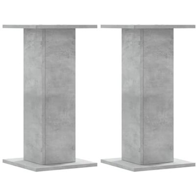 Xolmizyn Juego de 2 soportes para altavoces, 30 x 30 x 60 cm, de madera en color gris hormigón, soporte estable para sonido Hi-Fi Xolmizyn Juego de 2 soportes para altavoces, 30 x 30 x 60 cm, de madera en color gris hormigón, soporte estable para sonido Hi-Fi
