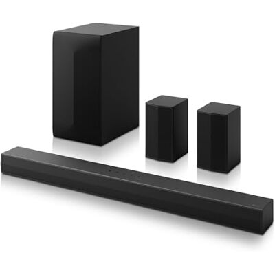 LG DS60TR Barra de Sonido, Bluetooth, 440W, 5.1 Canales con Subwoofer, Altavoces Traseros, Dolby Digital, DTS Digital Surround, Negro LG DS60TR Barra de Sonido, Bluetooth, 440W, 5.1 Canales con Subwoofer, Altavoces Traseros, Dolby Digital, DTS Digital Surround, Negro