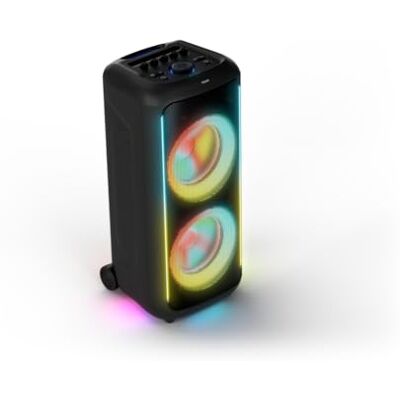 Philips TAX5000E Altavoz Bluetooth para Fiestas 200W Máx., Bass+, Luces, Batería 14H, TWS y Auracast, Entradas Micro/Guitarra, Protección Salpicaduras IPX4, USB, AUX, Control por App, Wheels & Handle Philips TAX5000E Altavoz Bluetooth para Fiestas 200W Máx., Bass+, Luces, Batería 14H, TWS y Auracast, Entradas Micro/Guitarra, Protección Salpicaduras IPX4, USB, AUX, Control por App, Wheels & Handle