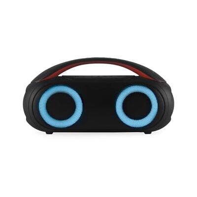 INTEMPO Party Boombox – Altavoz Bluetooth 60 W, 10 h de batería, Luces LED Ritmo, Empareja 2 Altavoces, inalámbrico 25 m, asa, Cable USB‑C INTEMPO Party Boombox – Altavoz Bluetooth 60 W, 10 h de batería, Luces LED Ritmo, Empareja 2 Altavoces, inalámbrico 25 m, asa, Cable USB‑C