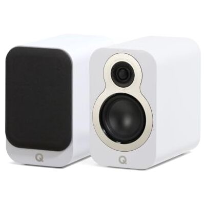 Q Acoustics 3010c Par de altavoces compactos para estantería, color blanco satinado, carcasa réflex de 2 vías, woofer de 4 pulgadas, tweeter de 0.9 pulgadas Q Acoustics 3010c Par de altavoces compactos para estantería, color blanco satinado, carcasa réflex de 2 vías, woofer de 4 pulgadas, tweeter de 0.9 pulgadas