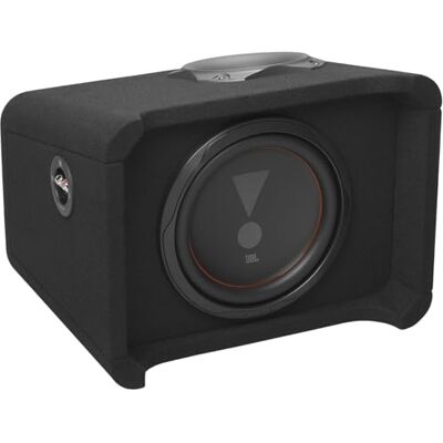 JBL Club 1000P Subwoofer con Caja 250mm 10", 350W RMS y 1050W Pico, 2 Ohm, Sensibilidad 83dB, Respuesta 35Hz-400Hz, Slipstream Port, Diseño Wedge Box Resistente con Esquinas Redondeadas para Coche JBL Club 1000P Subwoofer con Caja 250mm 10", 350W RMS y 1050W Pico, 2 Ohm, Sensibilidad 83dB, Respuesta 35Hz-400Hz, Slipstream Port, Diseño Wedge Box Resistente con Esquinas Redondeadas para Coche