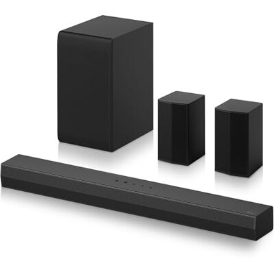 LG DS40TR Barra de Sonido, Bluetooth, 400W, 4.1 Canales con Subwoofer, Altavoces Traseros, Dolby Digital, DTS Digital Surround, Negro LG DS40TR Barra de Sonido, Bluetooth, 400W, 4.1 Canales con Subwoofer, Altavoces Traseros, Dolby Digital, DTS Digital Surround, Negro