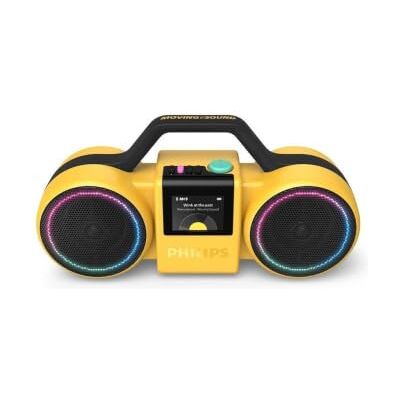 Philips The Roller TAMS60Y Altavoz inalámbrico 120W máx, Bluetooth 6.0, resistente al agua IP67, Batería 24h, estéreo, diseño retro, Auracast, USB-C, luces led, amarillo Philips The Roller TAMS60Y Altavoz inalámbrico 120W máx, Bluetooth 6.0, resistente al agua IP67, Batería 24h, estéreo, diseño retro, Auracast, USB-C, luces led, amarillo