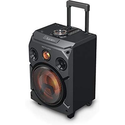 Muse M-1915 DJ Trolley Party Altavoz Bluetooth con Pantalla LED Amarilla y Mango telescópico y Carcasa de Madera Muse M-1915 DJ Trolley Party Altavoz Bluetooth con Pantalla LED Amarilla y Mango telescópico y Carcasa de Madera