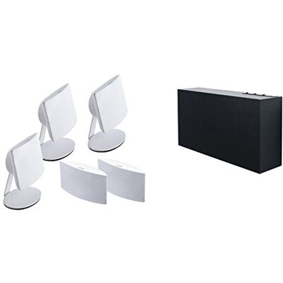 Jamo Paquete de Altavoces 5.1 con manejo de Pico de 550 W, Color Negro Jamo Paquete de Altavoces 5.1 con manejo de Pico de 550 W, Color Negro