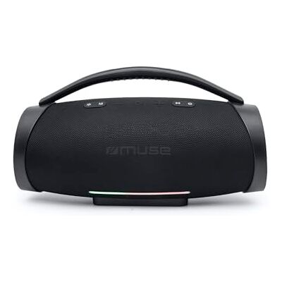 Muse M970BT. Altavoz Bluetooth Resistente a Las Salpicaduras con Luces incorporadas.300 W de Potencia. Manos Libres. Concector de Carga USB-C. Puerto USB de Carga y repodrucción. Muse M970BT. Altavoz Bluetooth Resistente a Las Salpicaduras con Luces incorporadas.300 W de Potencia. Manos Libres. Concector de Carga USB-C. Puerto USB de Carga y repodrucción.