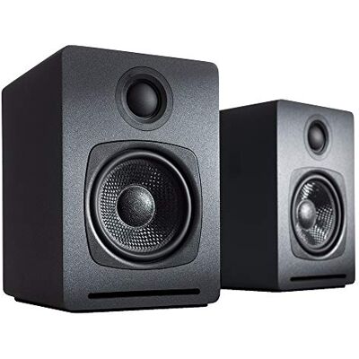Audioengine Haut-Parleurs Stéréo Bluetooth aptX, Paire, Gris Enceintes de Bureau, Connexion Filaire ou Sans Fil, Port d'Entrée AUX pour Ordinateur, Platine, TV, Caisson de Basses Audioengine Haut-Parleurs Stéréo Bluetooth aptX, Paire, Gris Enceintes de Bureau, Connexion Filaire ou Sans Fil, Port d'Entrée AUX pour Ordinateur, Platine, TV, Caisson de Basses